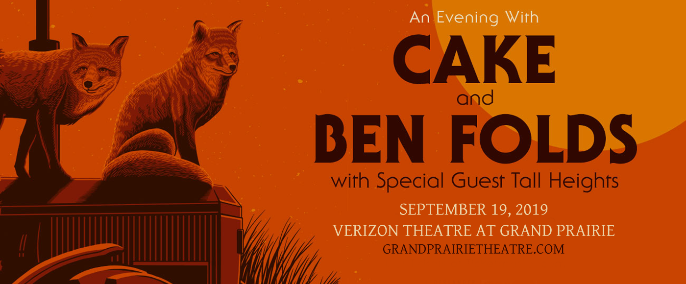 Ben Folds & Cake at Verizon Theatre at Grand Prairie tickets Ben Folds & Cake at Verizon Theatre at Grand Prairie