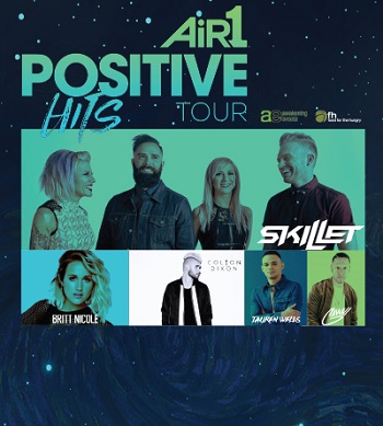 Air 1 Positive Hits Tour: Skillet, Britt Nicole, Colton Dixon & Tauren Wells at Verizon Theatre at Grand Prairie