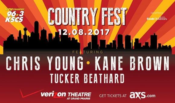 KSCS Country Fest: Chris Young, Kane Brown & Tucker Beathard at Verizon Theatre at Grand Prairie